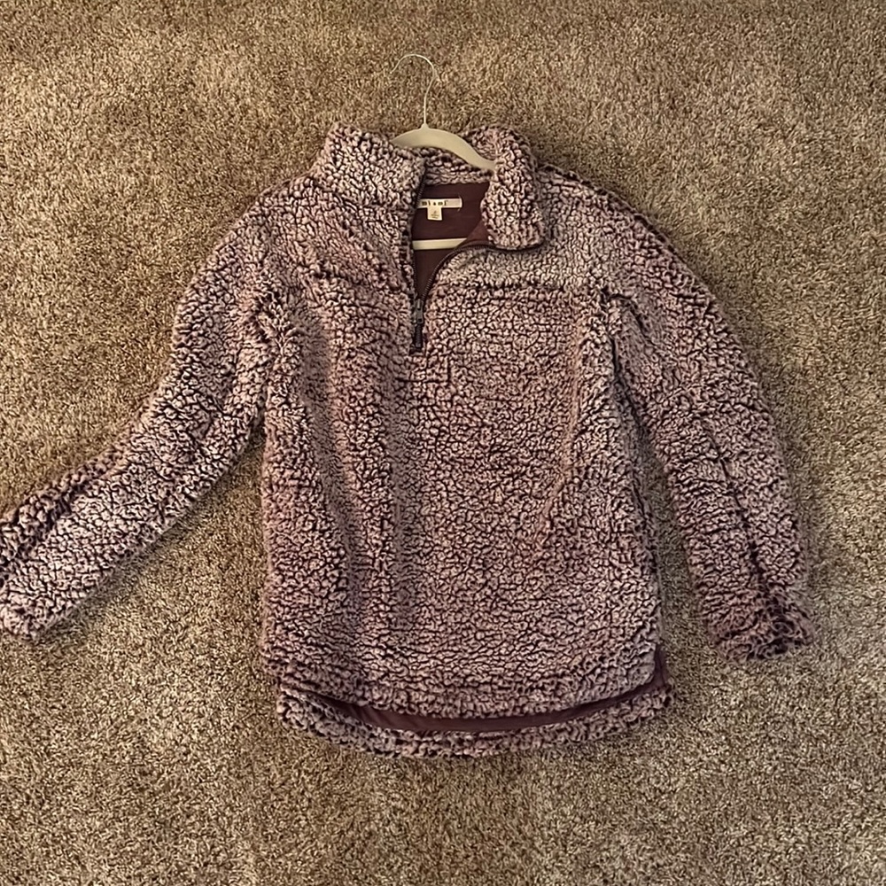 purple miami sherpa QZip